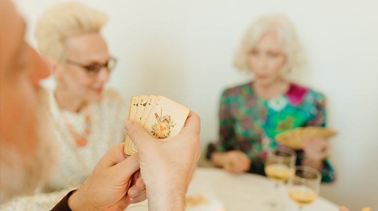 older ladies playing cards