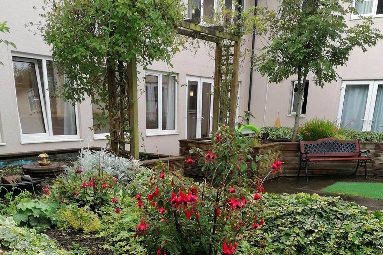 garden planters with flowers