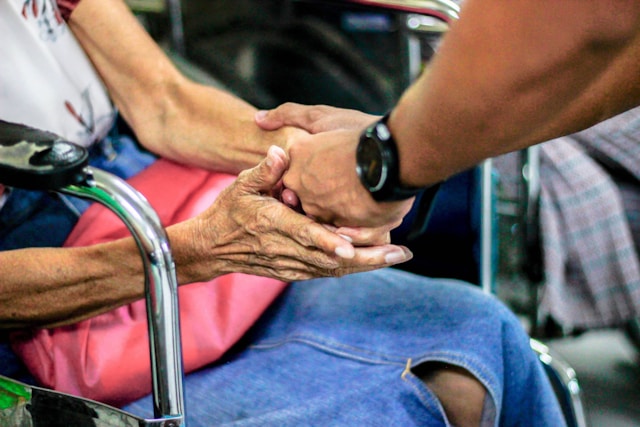 holding hands