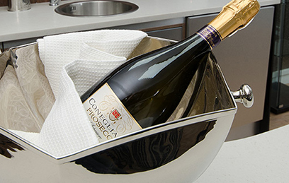 wine bottle in cooler
