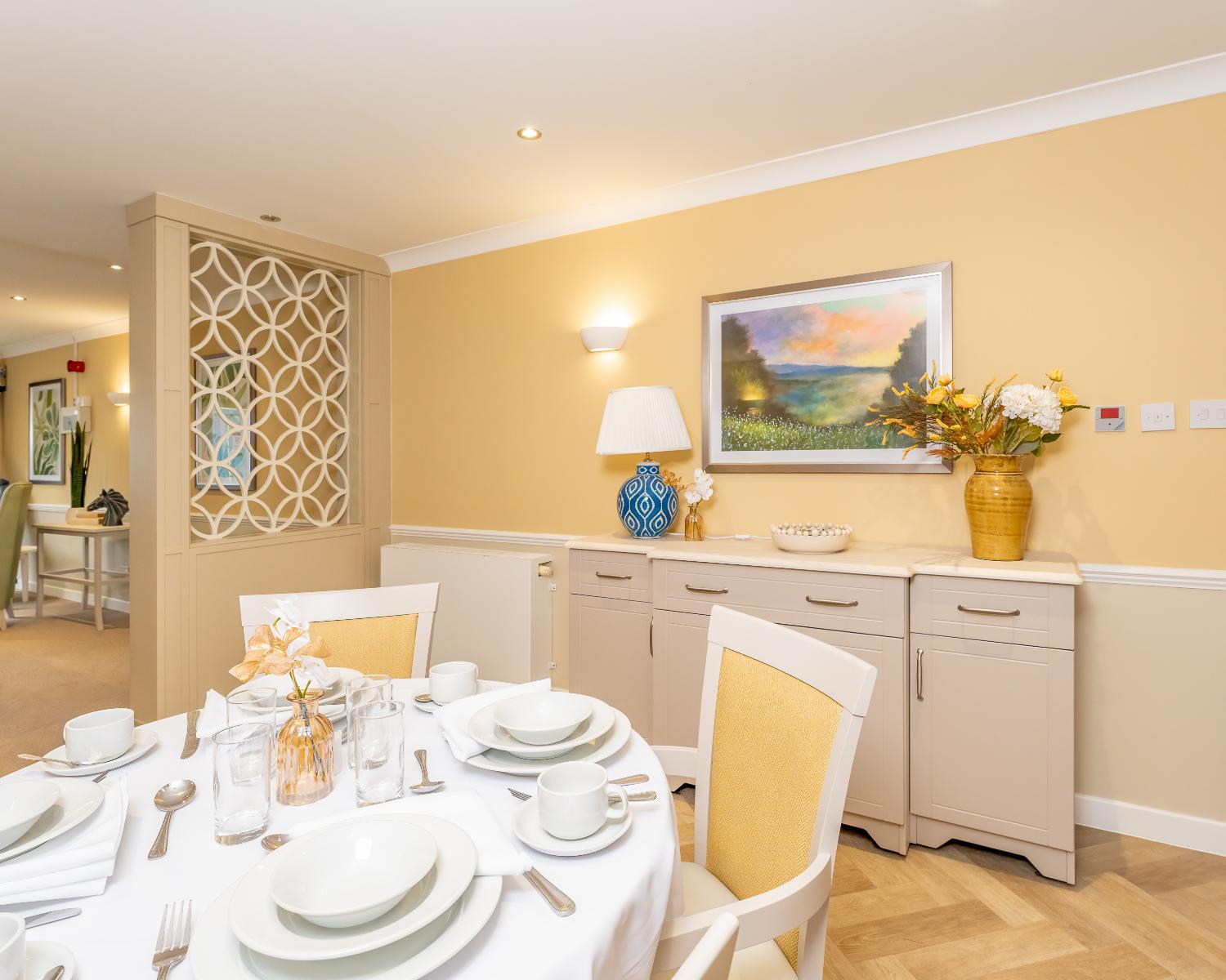 yellow dining room